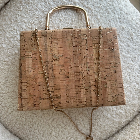 Cork and gold bag - Picture 3 of 4
